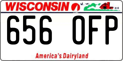 WI license plate 656OFP