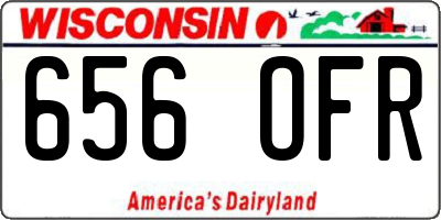 WI license plate 656OFR