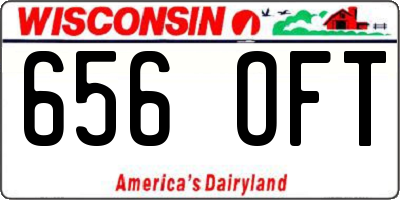 WI license plate 656OFT