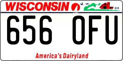 WI license plate 656OFU