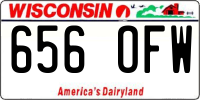 WI license plate 656OFW