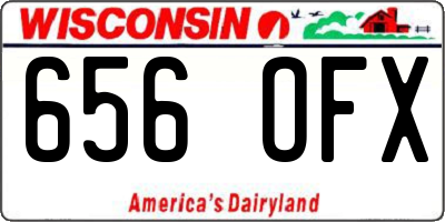 WI license plate 656OFX