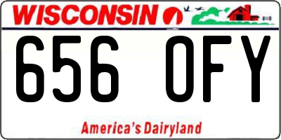 WI license plate 656OFY