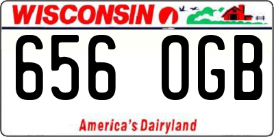WI license plate 656OGB