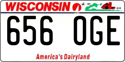 WI license plate 656OGE
