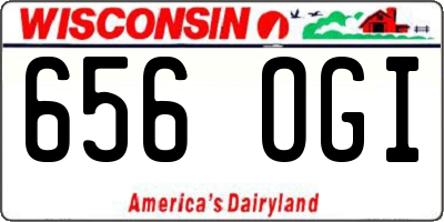 WI license plate 656OGI
