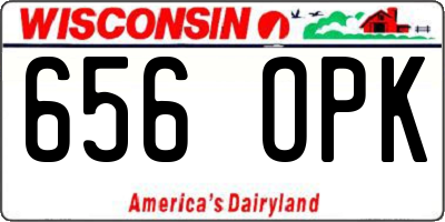 WI license plate 656OPK