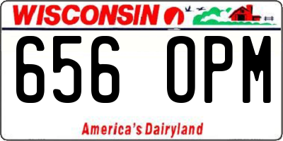 WI license plate 656OPM