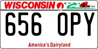 WI license plate 656OPY