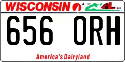 WI license plate 656ORH
