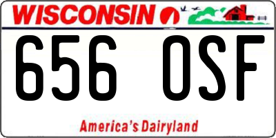 WI license plate 656OSF
