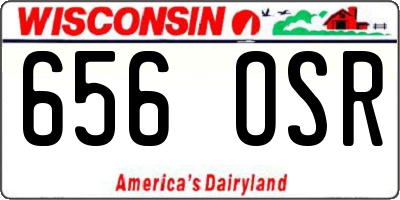 WI license plate 656OSR