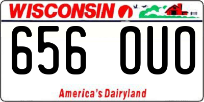 WI license plate 656OUO