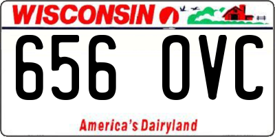 WI license plate 656OVC