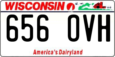 WI license plate 656OVH