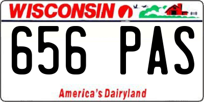 WI license plate 656PAS