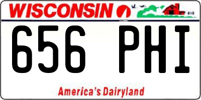 WI license plate 656PHI