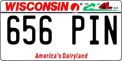 WI license plate 656PIN
