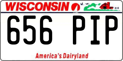 WI license plate 656PIP