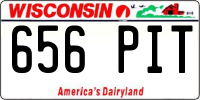 WI license plate 656PIT