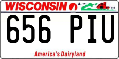 WI license plate 656PIU