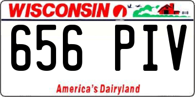 WI license plate 656PIV