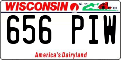 WI license plate 656PIW