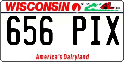 WI license plate 656PIX
