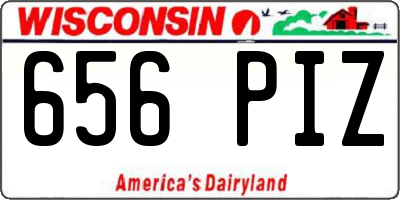 WI license plate 656PIZ