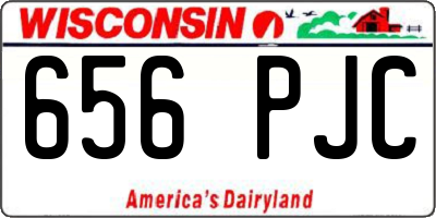 WI license plate 656PJC