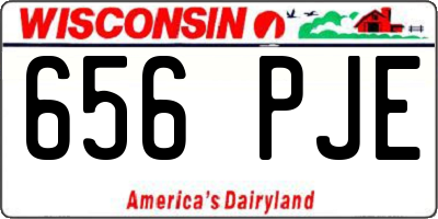WI license plate 656PJE