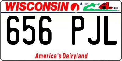 WI license plate 656PJL