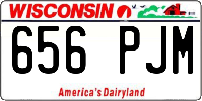 WI license plate 656PJM