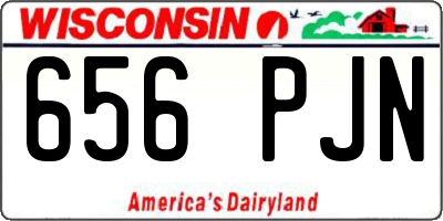 WI license plate 656PJN