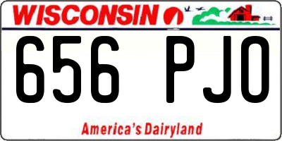 WI license plate 656PJO