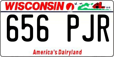 WI license plate 656PJR