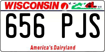 WI license plate 656PJS