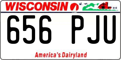 WI license plate 656PJU