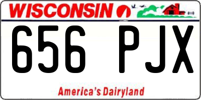 WI license plate 656PJX