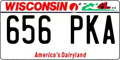 WI license plate 656PKA