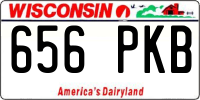 WI license plate 656PKB