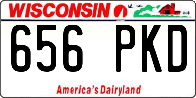 WI license plate 656PKD