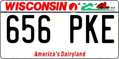 WI license plate 656PKE