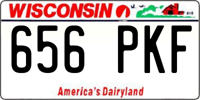 WI license plate 656PKF