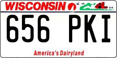 WI license plate 656PKI