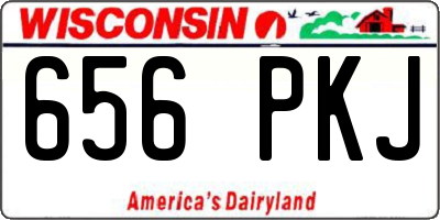 WI license plate 656PKJ
