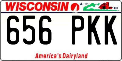 WI license plate 656PKK