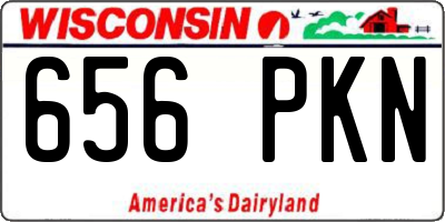 WI license plate 656PKN