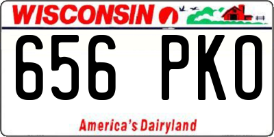 WI license plate 656PKO