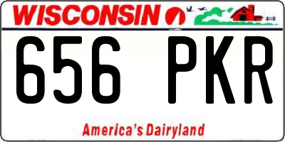 WI license plate 656PKR